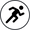 a black circle with a black background