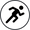 a black circle with a black background